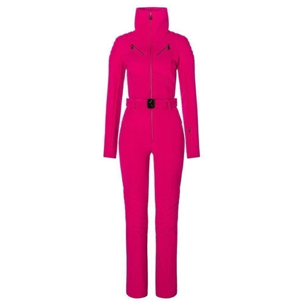 BOGNER WOMEN'S MALISHA SKI SUIT MAGENTA PINM SIZE 8 WATERPROOF PADDED BELTED